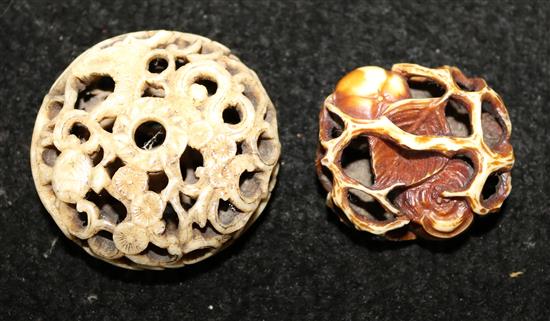 Netsuke - two manju